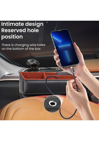 Araba Koltuğu Arası Organizer - Bardaklık, Telefon, Kartlar, Anahtarlar Için Araç Düzenleyici Siyah