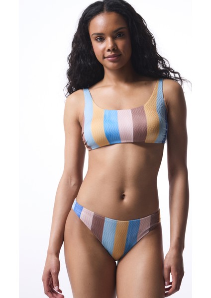 Keira Stripe Çizgili Slip Bikini Altı