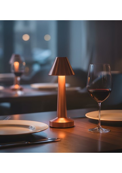 3 Fonksiyonlu Masa Lambası – KML108 (Dokunmatik Sensörlü) - Rose