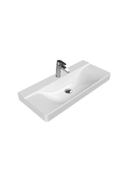 Turkuaz Yeni Mona Etajer Uyumlu Lavabo 100*45 cm