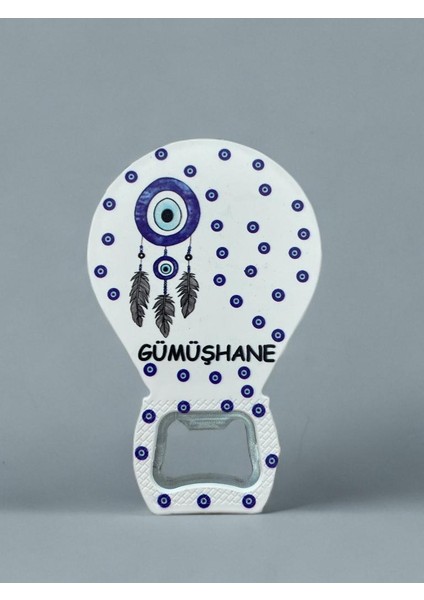 Gümüşhane Temalı Nazar Baskılı Magnet Şişe Açacağı Buzdolabı Süsü (KOD:895)
