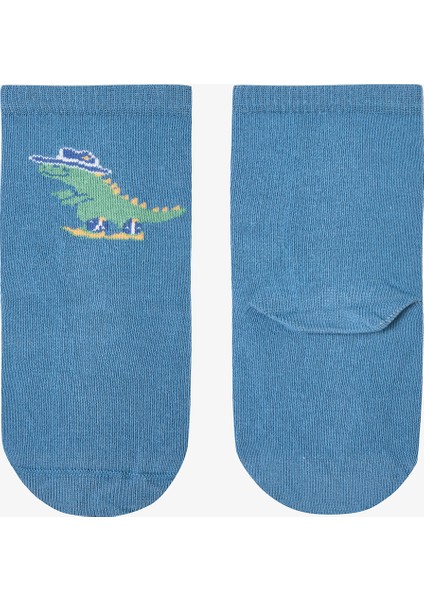 Erkek Çocuk Dino Farm Dinozor Desenli 4'lü Soket Çorap