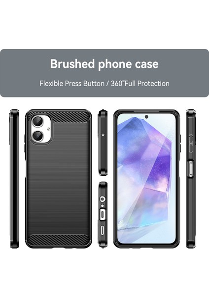Samsung Galaxy A06 5g Telefon Kılıfı, Fırçalanmış Karbon Fiber Dokulu Esnek Tpu Tampon, Darbe Emici Koruyucu Kılıf Samsung Galaxy A06 5g (Yurt Dışından) fiyatları