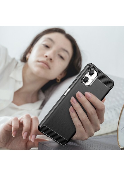 Samsung Galaxy A06 5g Telefon Kılıfı, Fırçalanmış Karbon Fiber Dokulu Esnek Tpu Tampon, Darbe Emici Koruyucu Kılıf Samsung Galaxy A06 5g (Yurt Dışından) fırsatları