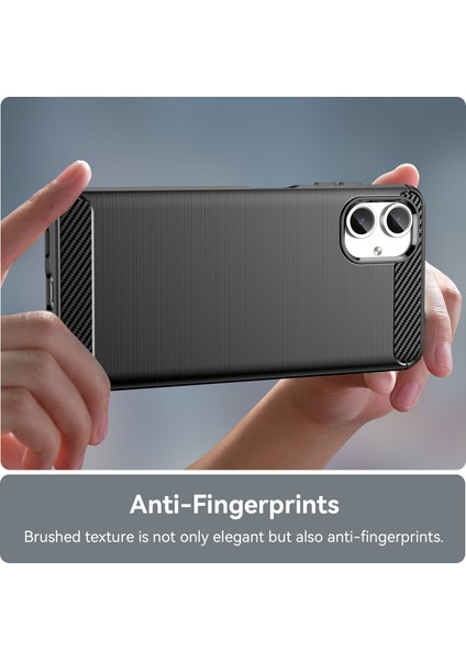 Samsung Galaxy A06 5g Telefon Kılıfı, Fırçalanmış Karbon Fiber Dokulu Esnek Tpu Tampon, Darbe Emici Koruyucu Kılıf Samsung Galaxy A06 5g (Yurt Dışından) indirimleri