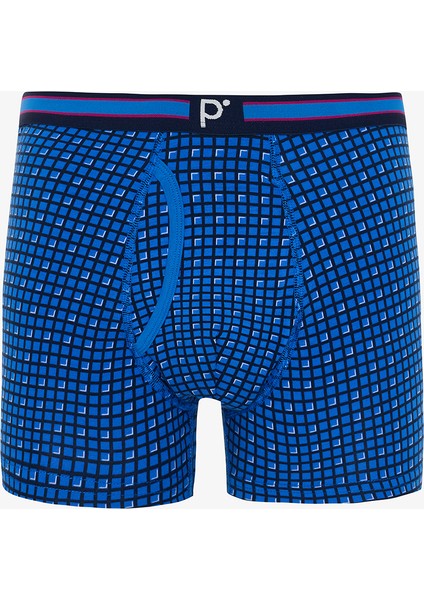 Erkek Bluedot Çizgili Organik 3'lü Boxer