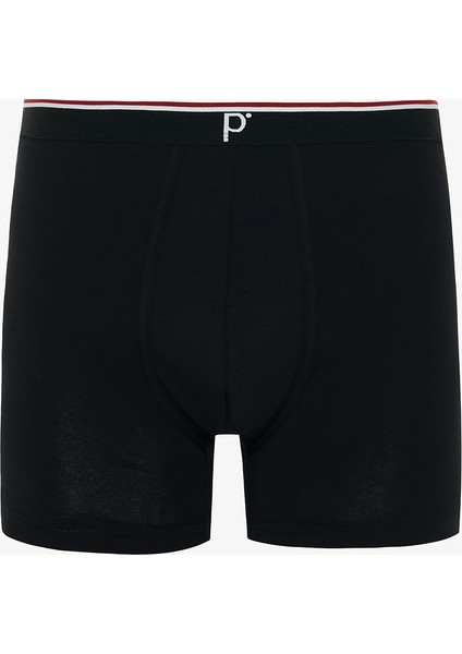 Erkek Red Line Çizgili 3'lü Organik Boxer