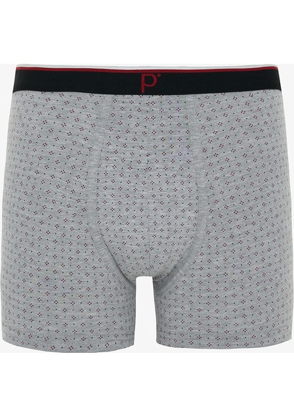 Erkek Red Line Çizgili 3'lü Organik Boxer