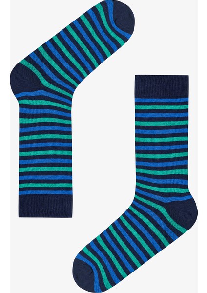 Erkek Color Line Çizgili 5'li Kışlık Soket Çorap