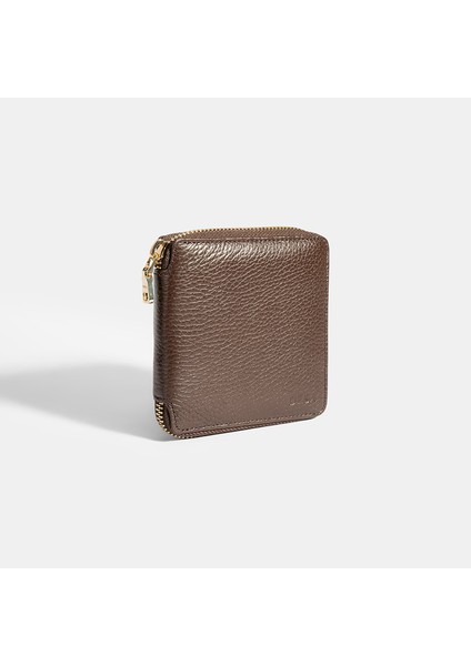 Kadın Acı Kahve Fermuarlı Deri Cüzdan modelleri