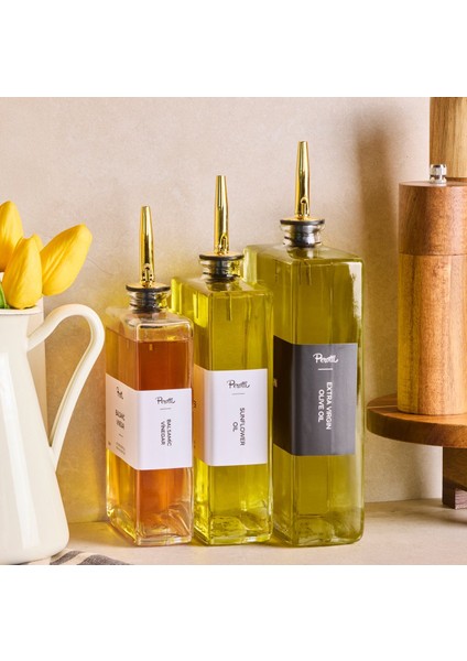 Molivet 3'lü Gold Kapak Cam Yağdanlık Sosluk Sirkelik 350-500-750 ml fırsatları