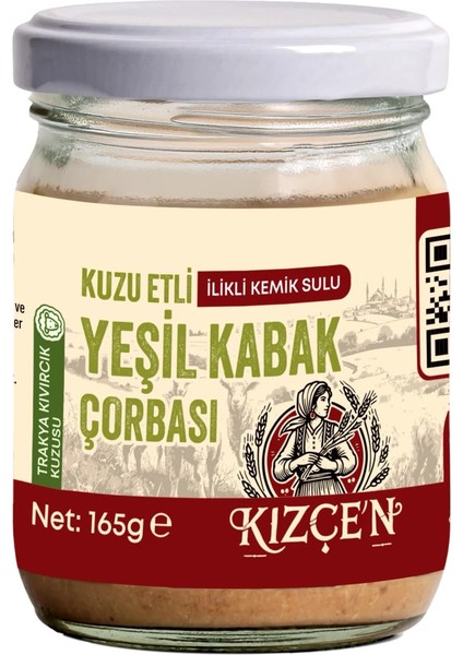 Kuzu Etli Ilikli Kemik Sulu Yeşil Kabak Çorbası (165 Gram)