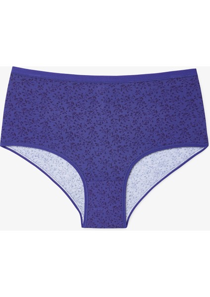 Crunchy Yaprak Desenli Yüksek Bel 3'lü Slip Külot