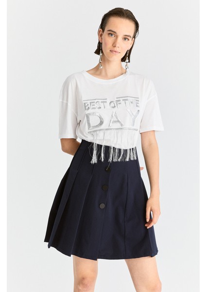 Piliseli Mini Etek Lacivert K2015029_015 fiyatları