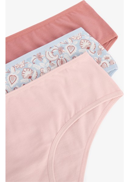 Blue Story Şal Desenli Düşük Bel 3'lü Slip Külot