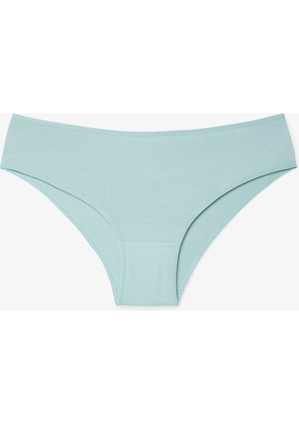 Oceanna 3'lü Yaprak Desenli Pamuklu Düşük Bel Slip Külot