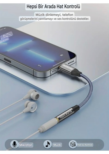 Type-C To 3.5mm Jack Aux Kulaklık Çevirici Dönüştürücü Hi-Fi Ses+Dac Çip Teknoloji Ce Lisanslı Sertifikalı Hasır Örgülü Sağlam Kablo fırsatları