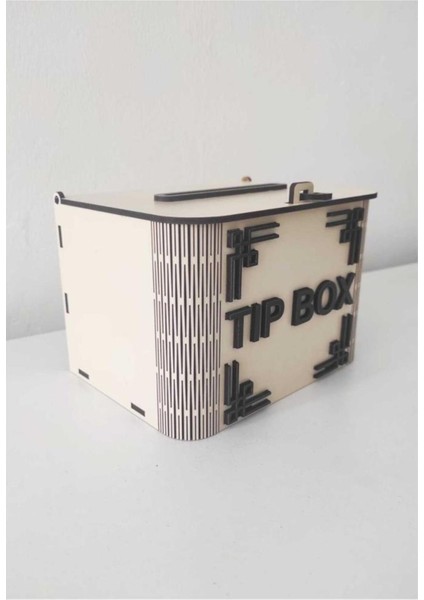 Dekoratif Krem Ahşap Tip Box Kutu Bahşiş Kutusu Kumbara Tipbox indirimleri