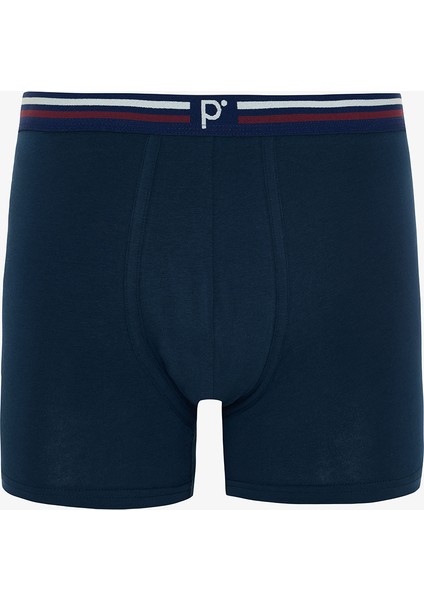 Erkek Navy Organik 3'lü Boxer