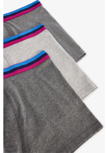 Erkek Organik Logolu 3'lü Boxer