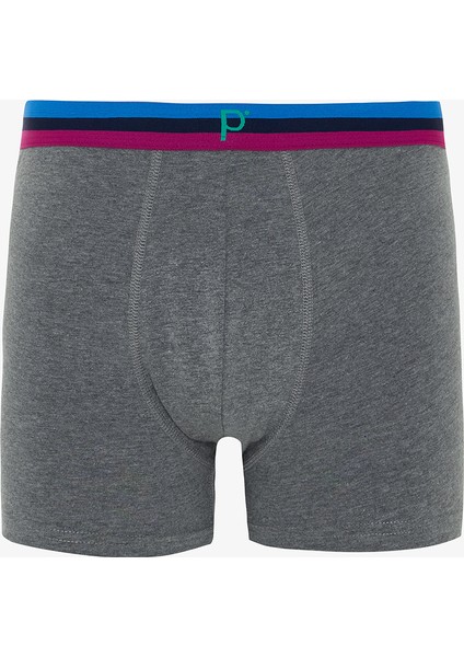 Erkek Organik Logolu 3'lü Boxer