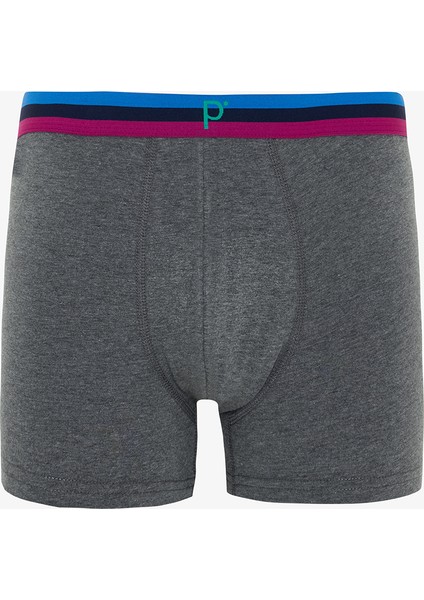 Erkek Organik Logolu 3'lü Boxer