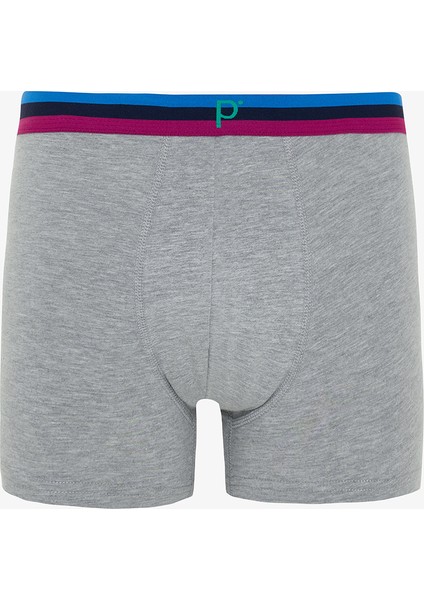 Erkek Organik Logolu 3'lü Boxer