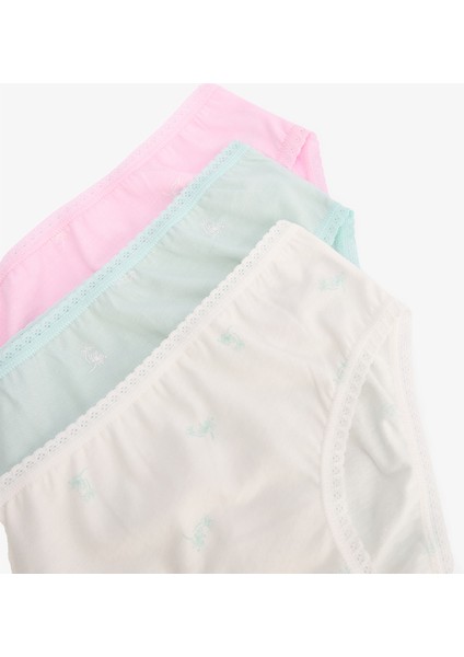 Kız Çocuk Pollen Çıtır Çiçek Desenli Pamuklu 3'lü Külot