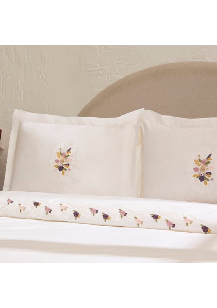 Rosven Nakışlı Çift Kişilik Nevresım Takımı Beyaz indirimleri