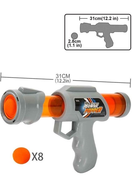 10033 Sun-Aoj-Silah Sünger Top Atan Blast Popper 8toplu 2r