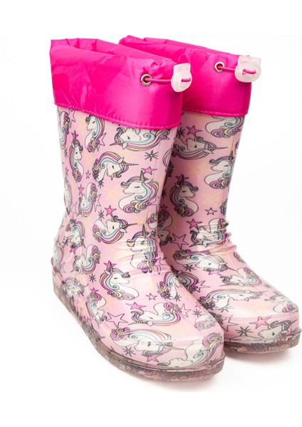 15107 Emek Ulaş Pembe Kız Çocuk Yağmur Çizmesi
