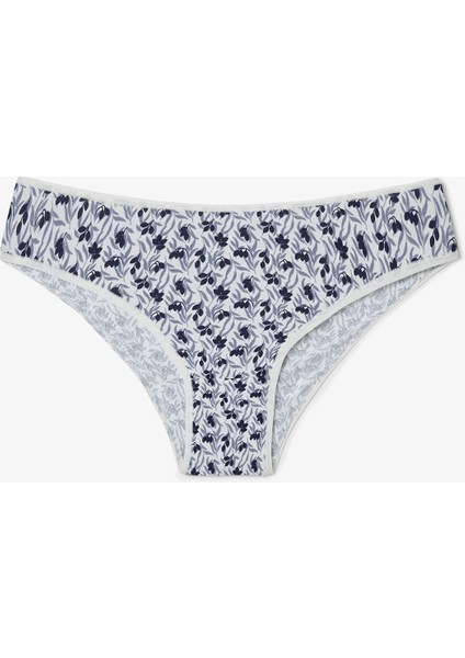 Blue Autumn Yaprak Desenli Düşük Bel 3'lü Slip Külot