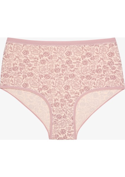 Rose Ceremony Çiçek Desenli Yüksek Bel 3'lü Slip Külot