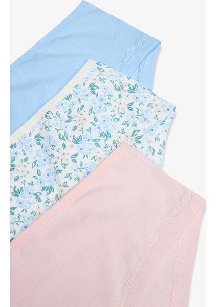 Çiçek Desenli Dream Flower Normal Bel 3'lü Hipster Külot