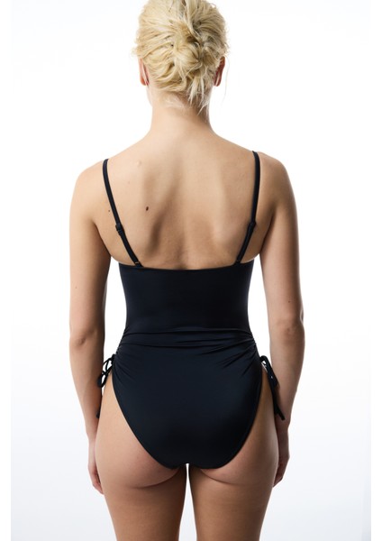 Siyah Straplez Balenli Mayo