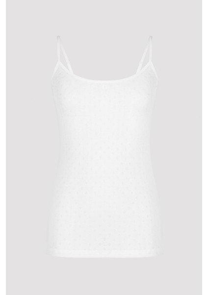 Beyaz Ince Askılı Atlet