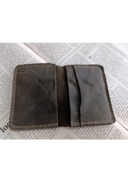 Hakiki Deri Üst Kalite Tamamen El Emeği Minimalist Cüzdan 15.5X10.5 cm XX84 fırsatları