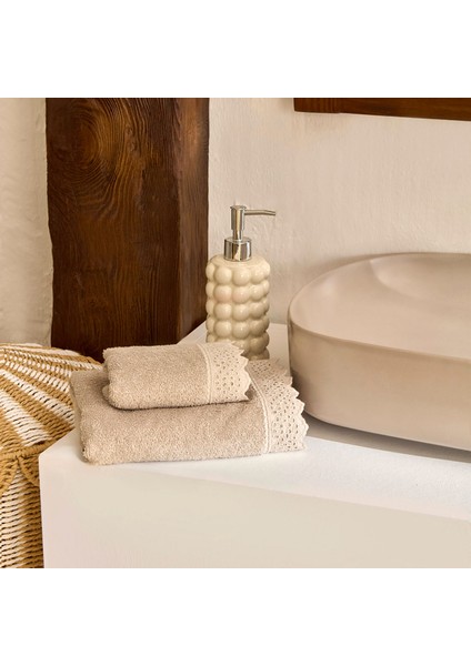 Artisan Soil %100 Pamuk Yüz Havlusu Bej 50X90 cm modelleri