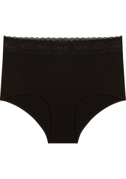Beauty Pamuklu Yüksek Bel Siyah Slip Külot