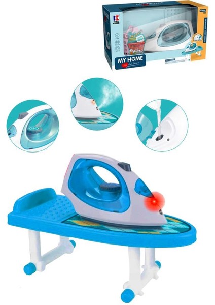 Sesli Işıklı Pilli Masalı Evcilik Eğitici Oyuncak Ütü Seti