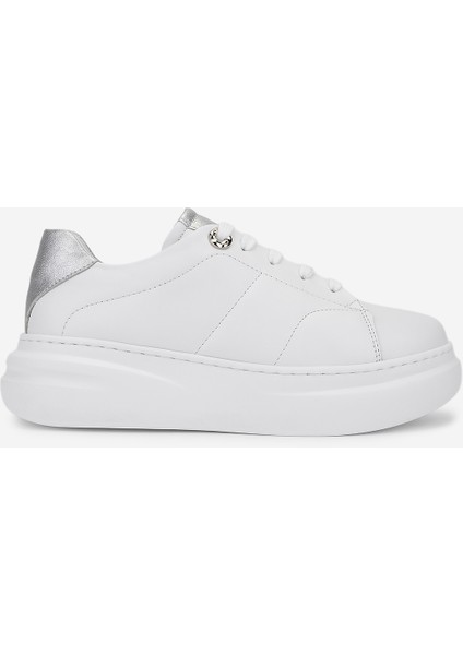 Kadın Hakiki Deri Beyaz/lame Sneakers & Spor Ayakkabı 1116 16000 Bn Ayk SK25-26 Beyaz/lame