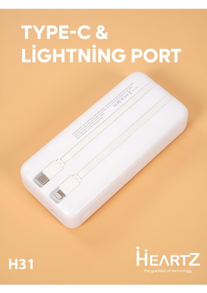 Hızlı Şarj Destekli 20.000 Mah Powerbank | Taşınabilir Pil Şarj ALETI-H31