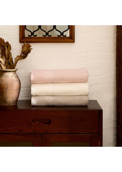 Lustar %100 Pamuk Banyo Havlusu Pudra 80X150 cm fiyatları