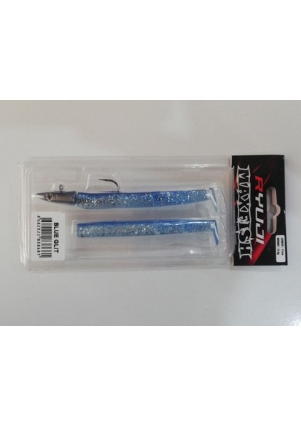 Max Fish 100MM 12,5gr 2+1 Silikon Yem - Blue Glıt