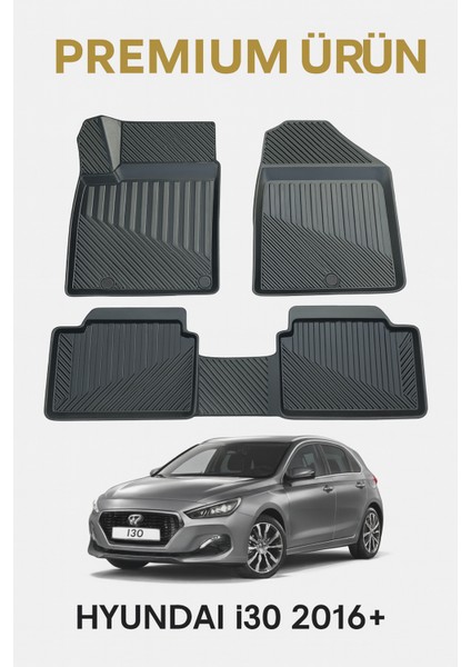 Hyundai I30 2016+ Uyumlu 3D Oto Paspas Premium