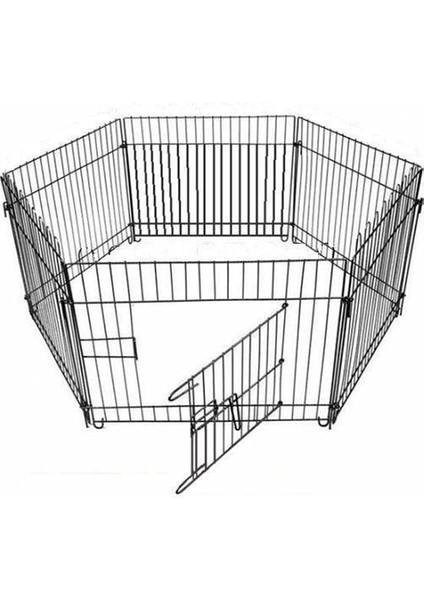 Gnd Metal Köpek Oyun Alanı Çit 75X70 cm Altı Parça