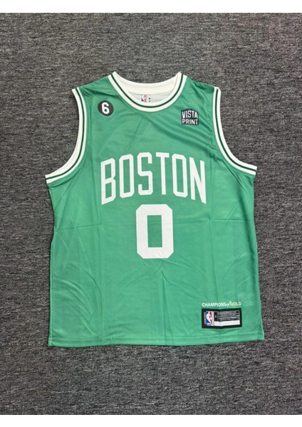 Boston Celtic Tatum 0 Koyu Yeşil Basketbol Forması Micro Kumaş fiyatları