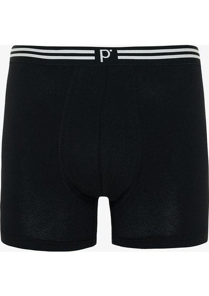 Erkek Race Geometrik Desenli Organik Normal Bel 3'lü Boxer