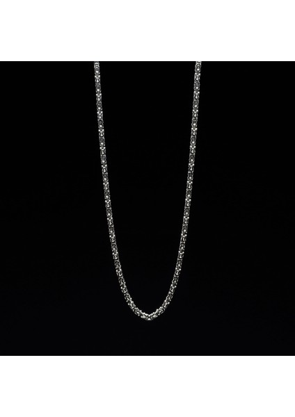 160 Mikron Naturel Kare Kral Gümüş Zincir modelleri