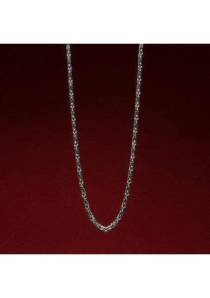 160 Mikron Naturel Kare Kral Gümüş Zincir fırsatları